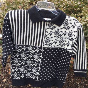 iya Side-by-Side Arrangement Art Knit Sweater